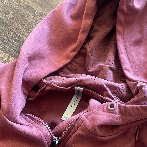 Fabletics dark rouge full zip Sammy Hooded Jacket | size large - Picture 8 of 8